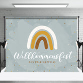 Regenbogen Boho Baby Willkommen Baby Dusche Party Hintergrund